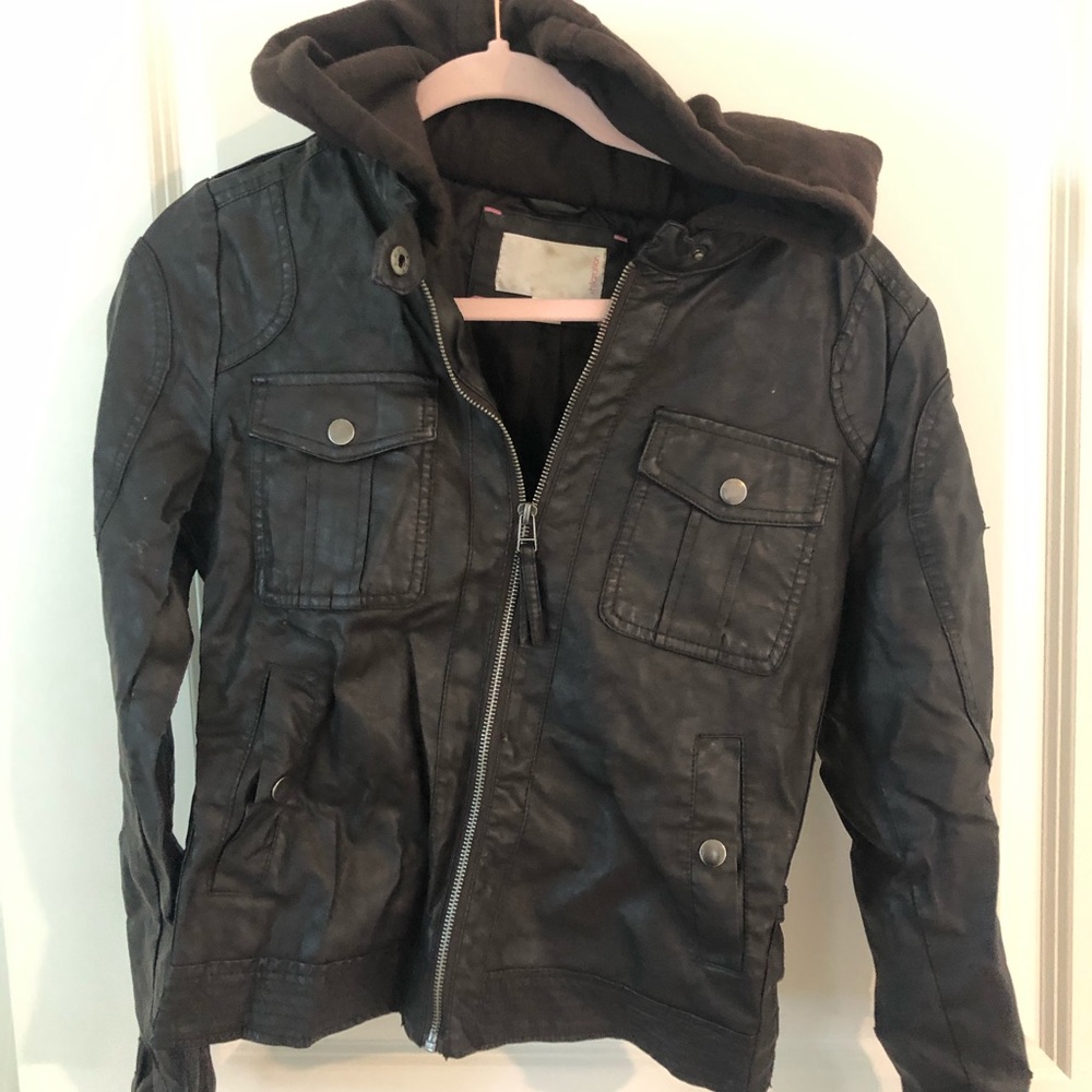 Brown leather jacket